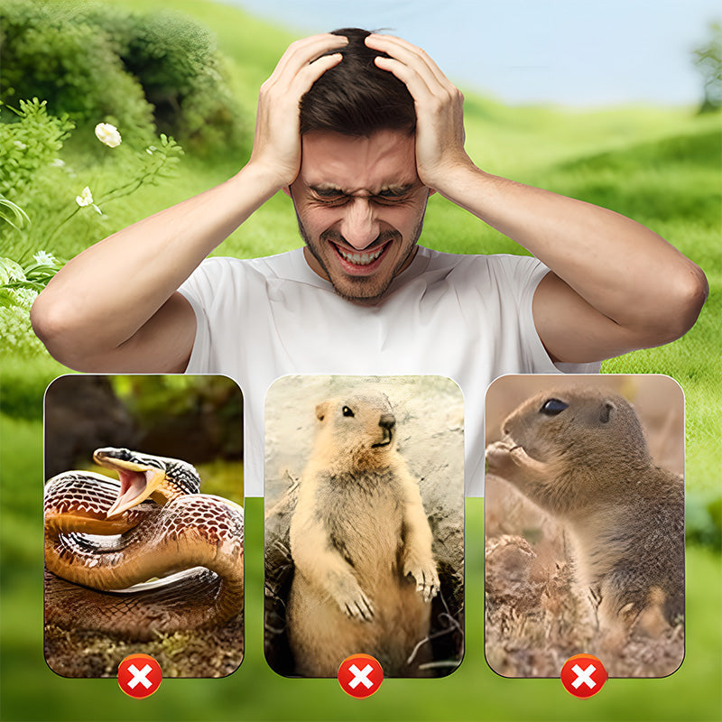 🌸Spring Sale ☘️Outdoors Solar Powered Waterproof Screw Mole Repellent