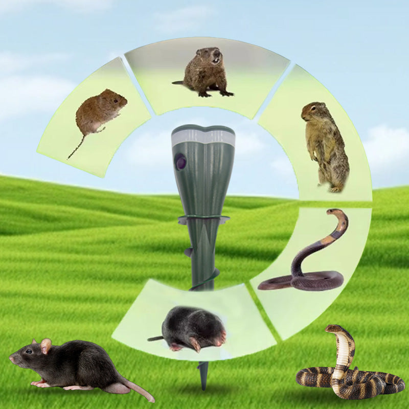 🌸Spring Sale ☘️Outdoors Solar Powered Waterproof Screw Mole Repellent