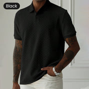 💨Men's Wheat Fringe Textured Lapel T-Shirt👕