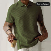 💨Men's Wheat Fringe Textured Lapel T-Shirt👕