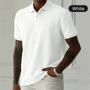 💨Men's Wheat Fringe Textured Lapel T-Shirt👕