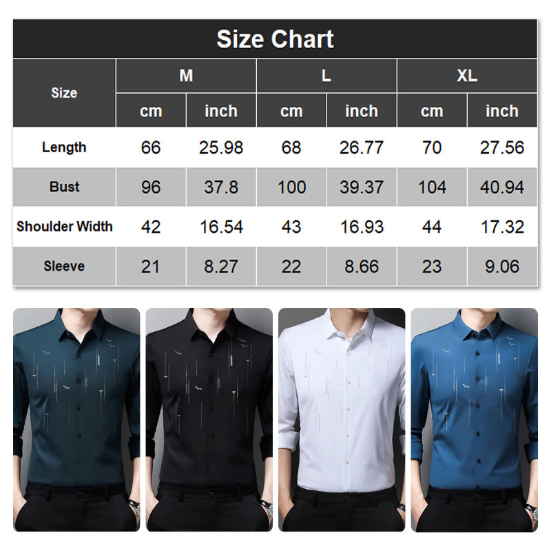🌟Cost-effective💨Men's Wrinkle-Free Long Sleeve Shirt👔