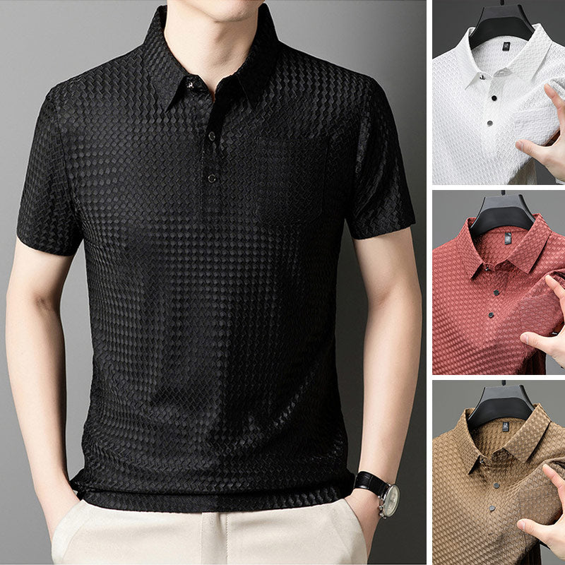 💨Men's Breathable Textured Short Sleeve Shirt❄️