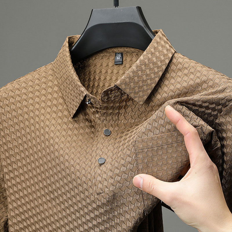 💨Men's Breathable Textured Short Sleeve Shirt❄️