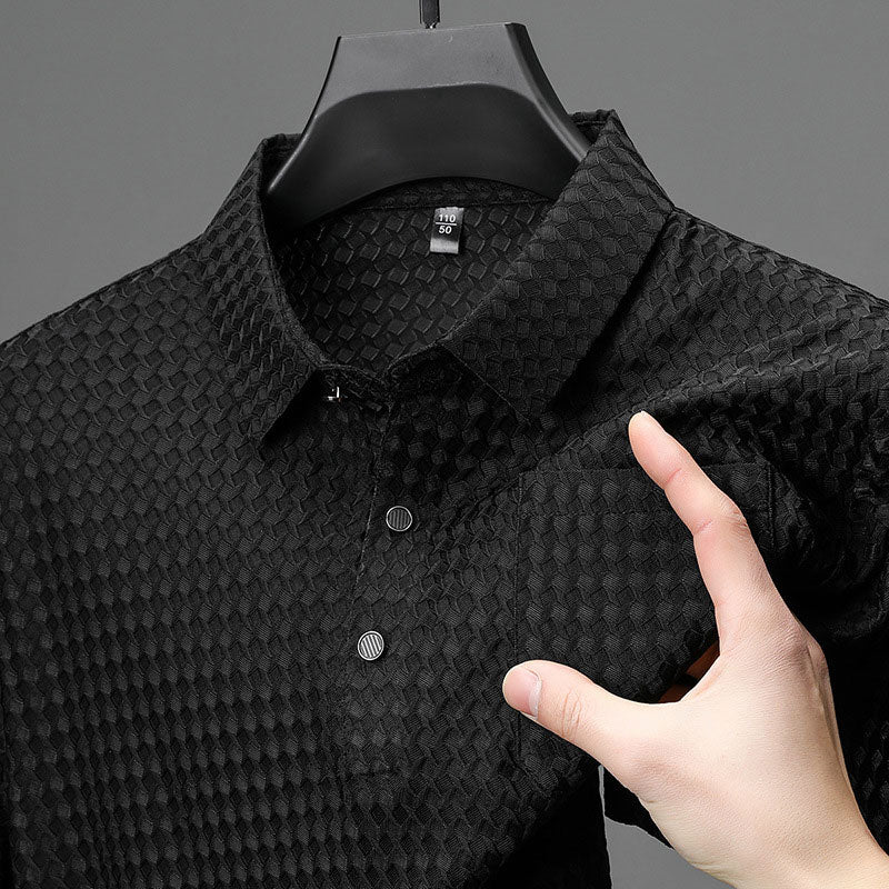 💨Men's Breathable Textured Short Sleeve Shirt❄️