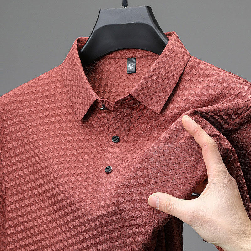 💨Men's Breathable Textured Short Sleeve Shirt❄️