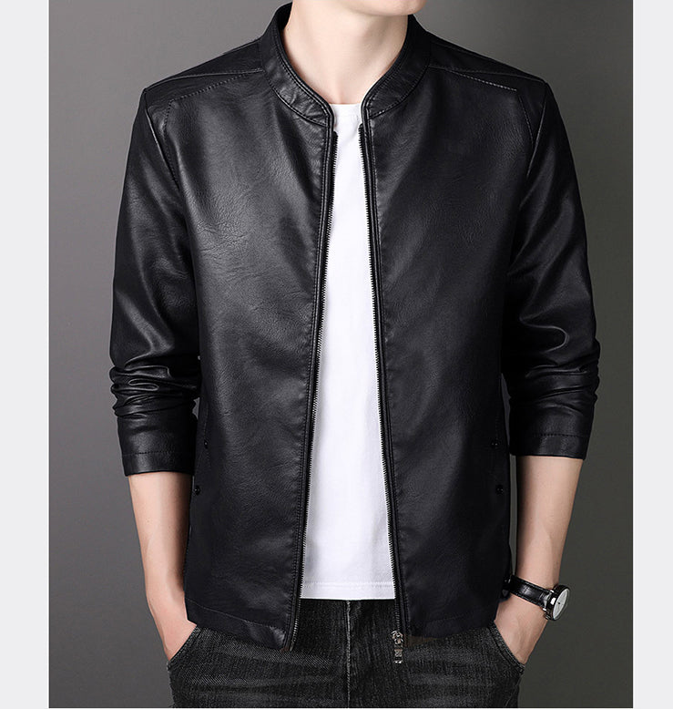 🎁Hot Sale 54%OFF🔥Men's Stand Collar Faux Leather Jacket