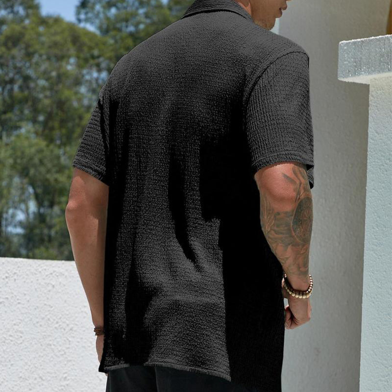 🔥Summer Hot Sale🔥Men's Textured Button Front Shirt