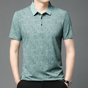 👑Men's Fashion Cooling Breathable Printed Lapel T-Shirt