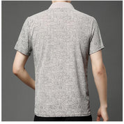 👑Men's Fashion Cooling Breathable Printed Lapel T-Shirt