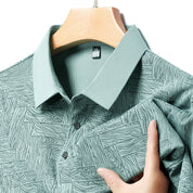 👑Men's Fashion Cooling Breathable Printed Lapel T-Shirt