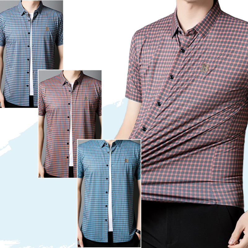 🔥Hot Sale🔥Men's Casual Plaid Short Sleeve Shirt👕