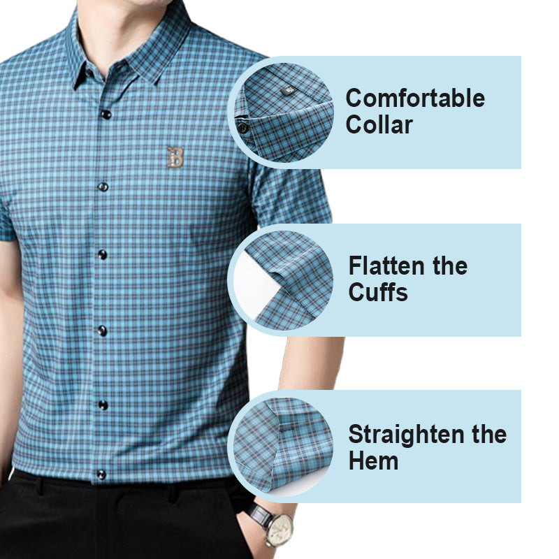 🔥Hot Sale🔥Men's Casual Plaid Short Sleeve Shirt👕