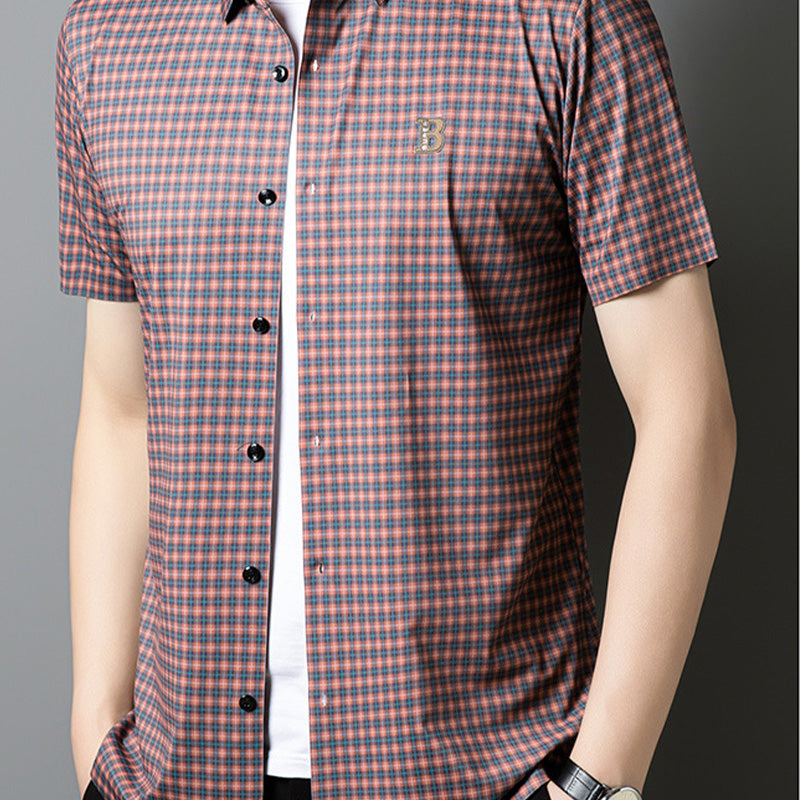 🔥Hot Sale🔥Men's Casual Plaid Short Sleeve Shirt👕