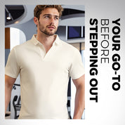 Special Offer✨Men's Lapel Stretch Breathable Quick-drying & Wrinkle-free T-shirt👕