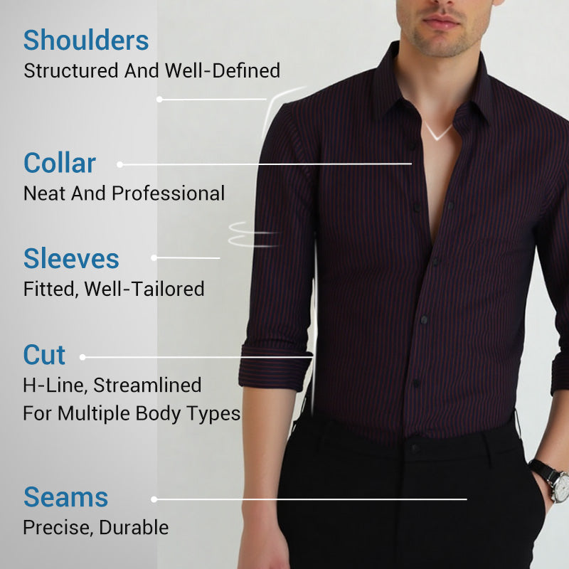 Men's Wrinkle-Free Striped Shirt