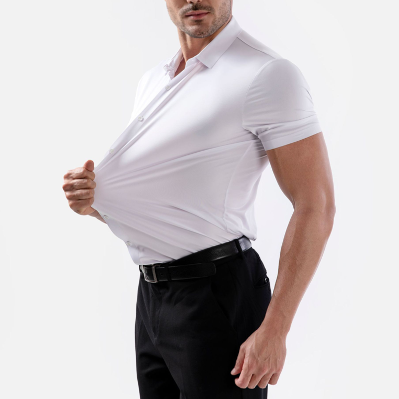 ✨Fliwos Men's Short Sleeve 4-Way Stretch Shirt