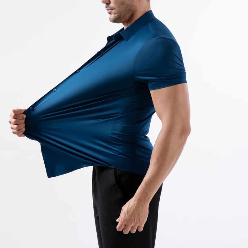✨Fliwos Men's Short Sleeve 4-Way Stretch Shirt