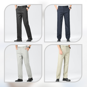 👑Fliwos Men's Casual Straight Wrinkle-Free Suit Pants