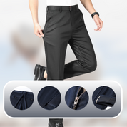 👑Fliwos Men's Casual Straight Wrinkle-Free Suit Pants