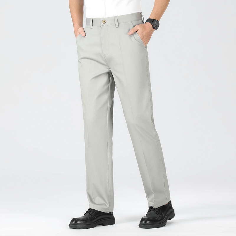 👑Fliwos Men's Casual Straight Wrinkle-Free Suit Pants