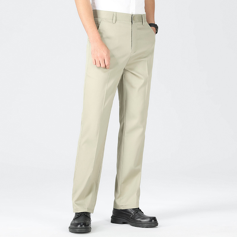 👑Fliwos Men's Casual Straight Wrinkle-Free Suit Pants