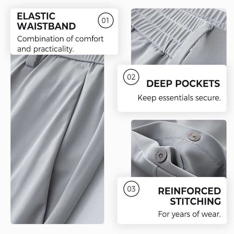 👑Fliwos® Men's Summer Casual Ice silk Straight-Leg Pants