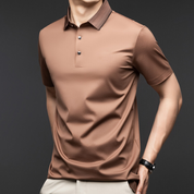 🔥2025 HOT SALE🔥Fliwos Men's Casual Business Short Sleeve Lapel T-Shirt