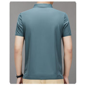 🎊($30 OFF) TODAY ONLY🎉Fliwos Men's Ice Silk Breathable Lapel Short Sleeve Shirt❄️✨