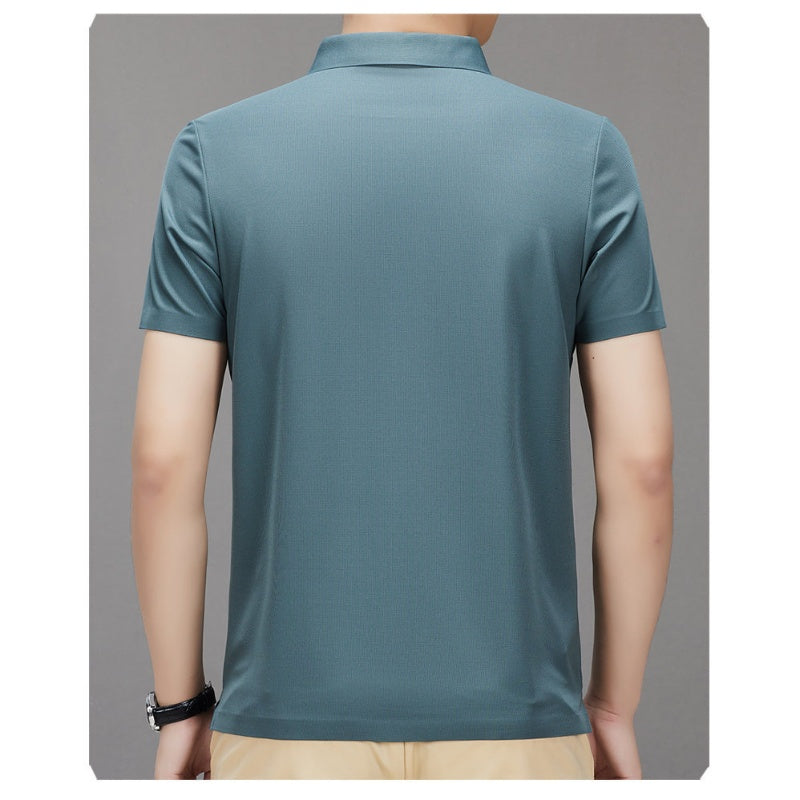 🎊($30 OFF) TODAY ONLY🎉Fliwos Men's Ice Silk Breathable Lapel Short Sleeve Shirt❄️✨