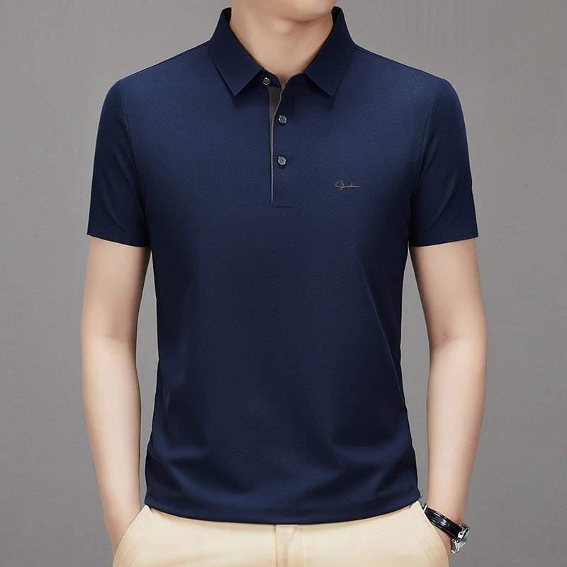 🎊($30 OFF) TODAY ONLY🎉Fliwos Men's Ice Silk Breathable Lapel Short Sleeve Shirt❄️✨