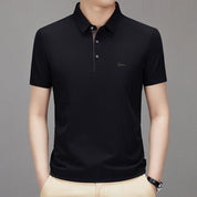 🎊($30 OFF) TODAY ONLY🎉Fliwos Men's Ice Silk Breathable Lapel Short Sleeve Shirt❄️✨