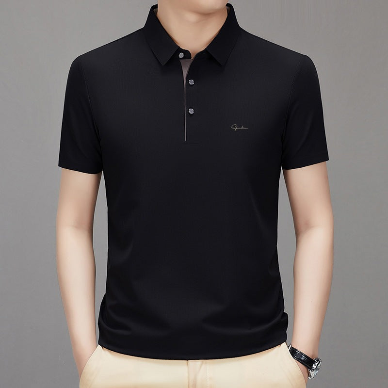 🎊($30 OFF) TODAY ONLY🎉Fliwos Men's Ice Silk Breathable Lapel Short Sleeve Shirt❄️✨