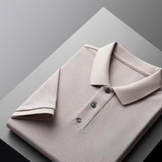 Fliwos Men's Casual Business Short Sleeve Lapel T-Shirt