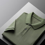 Fliwos Men's Casual Business Short Sleeve Lapel T-Shirt