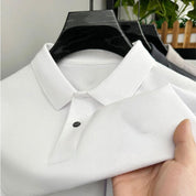 Fliwos Men's Casual Business Short Sleeve Lapel T-Shirt