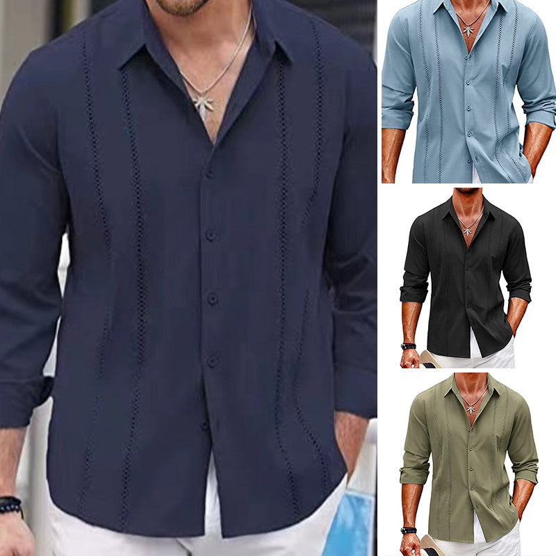 👕Men's single colour long sleeve top✈️Buy 2 Freeshipping