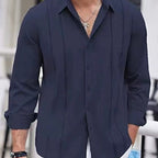 👕Men's single colour long sleeve top✈️Buy 2 Freeshipping