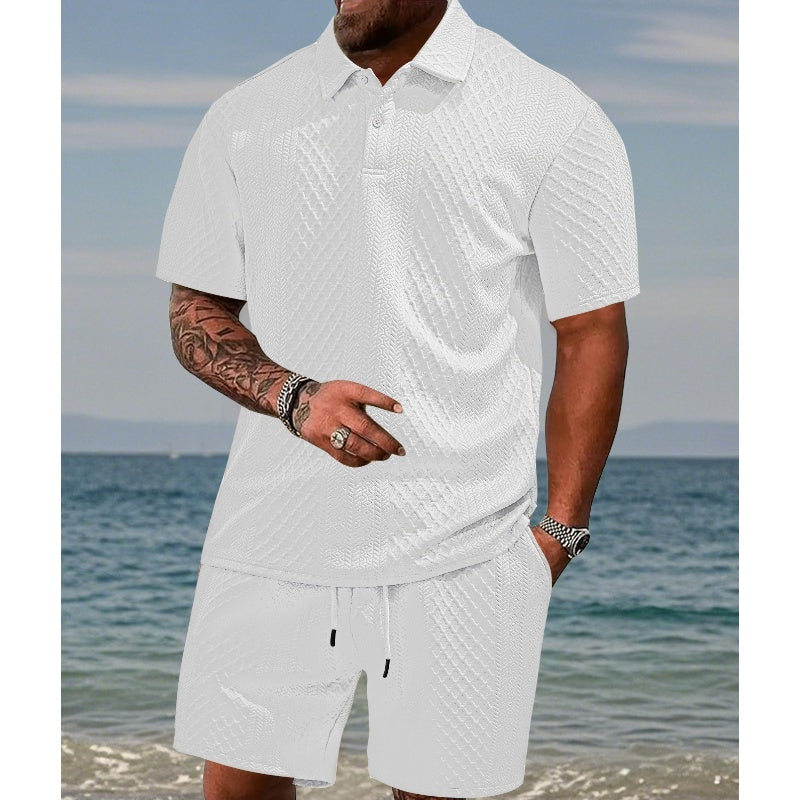 Today's 50% off sale🔥 Men's Light Luxury Top Polo Shirt + Shorts Set