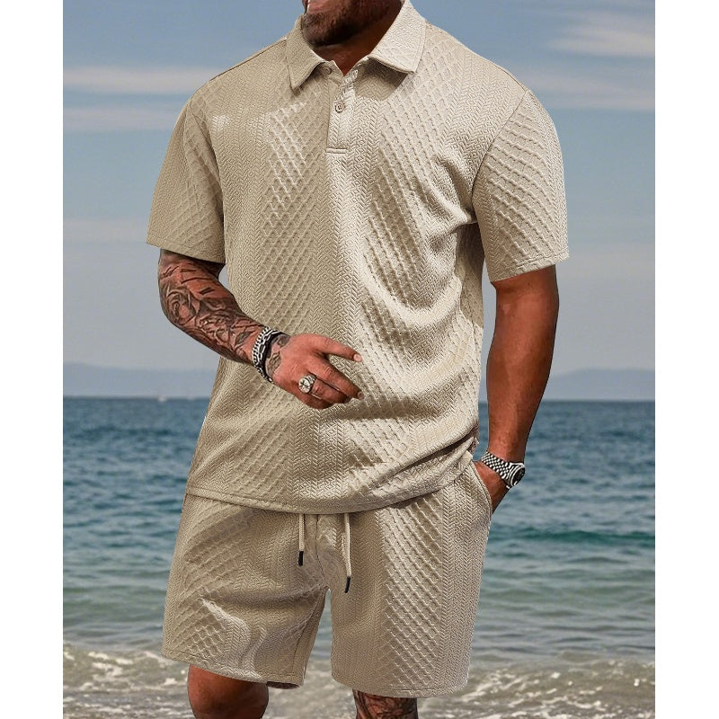 Today's 50% off sale🔥 Men's Light Luxury Top Polo Shirt + Shorts Set