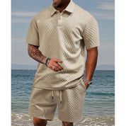 Today's 50% off sale🔥 Men's Light Luxury Top Polo Shirt + Shorts Set