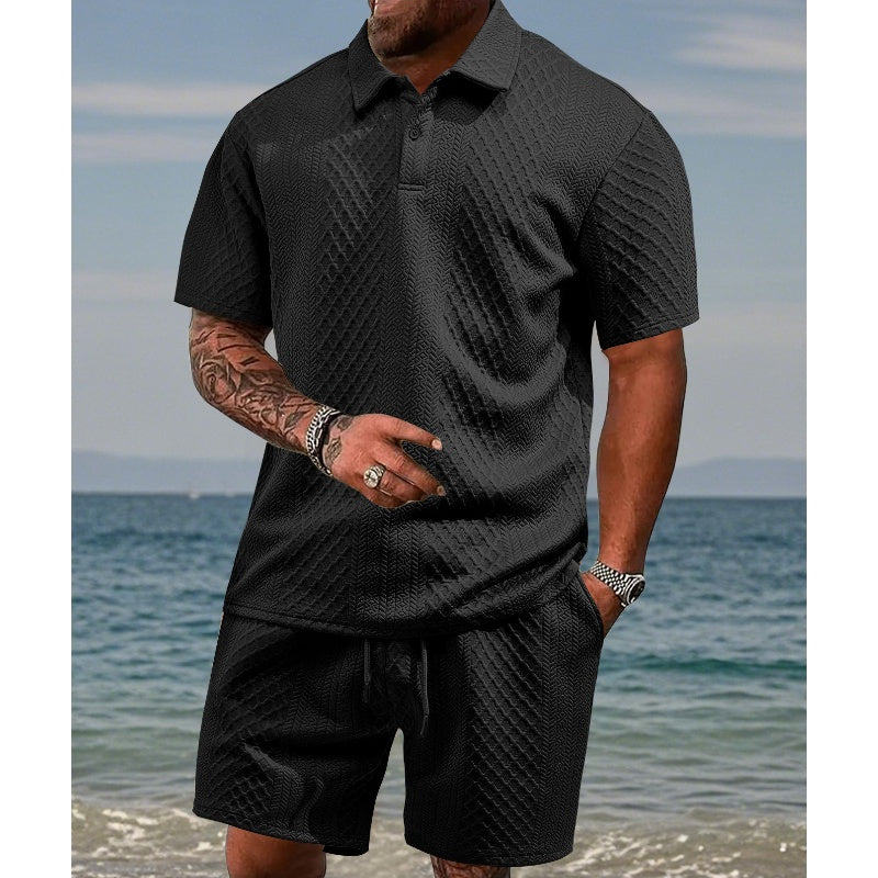 Today's 50% off sale🔥 Men's Light Luxury Top Polo Shirt + Shorts Set