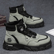 ⏰Men's outdoor swivel buckle work shoes（Waterproof, Anti-slip,Comfortable and Breathable）
