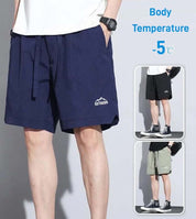Ice Silk Breathable All-matching Mid-length Pants