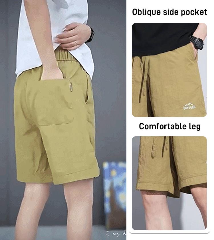 Ice Silk Breathable All-matching Mid-length Pants