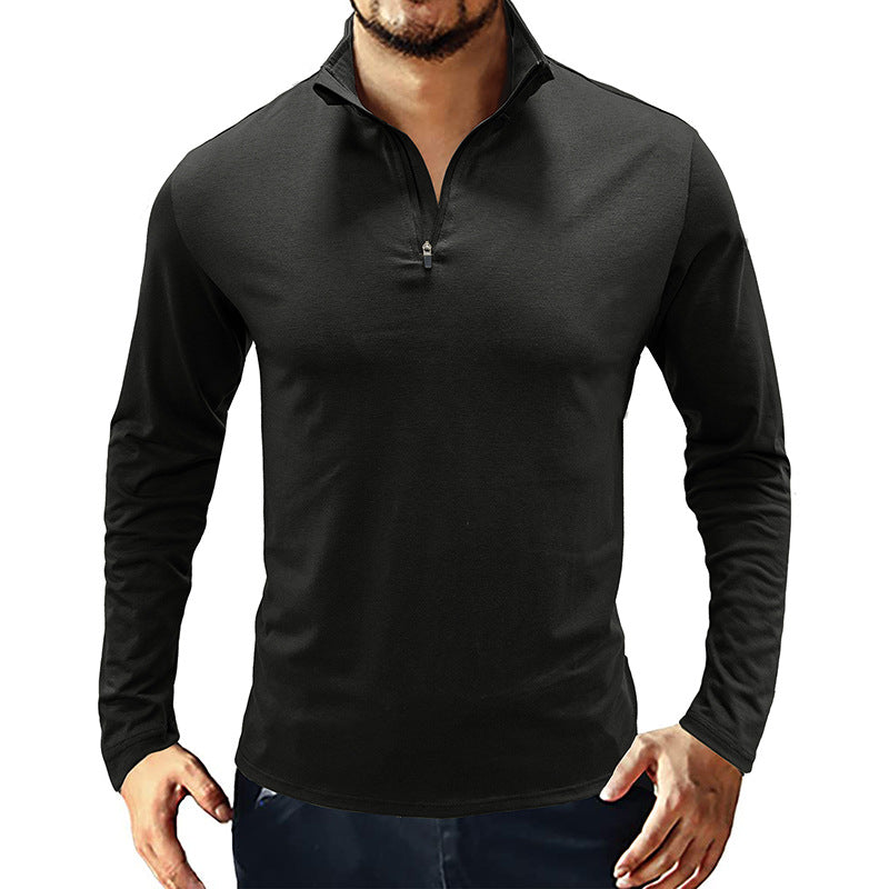 Fliwos® Stand-up collar pullover zipper Tee