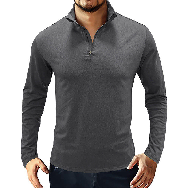 Fliwos® Stand-up collar pullover zipper Tee