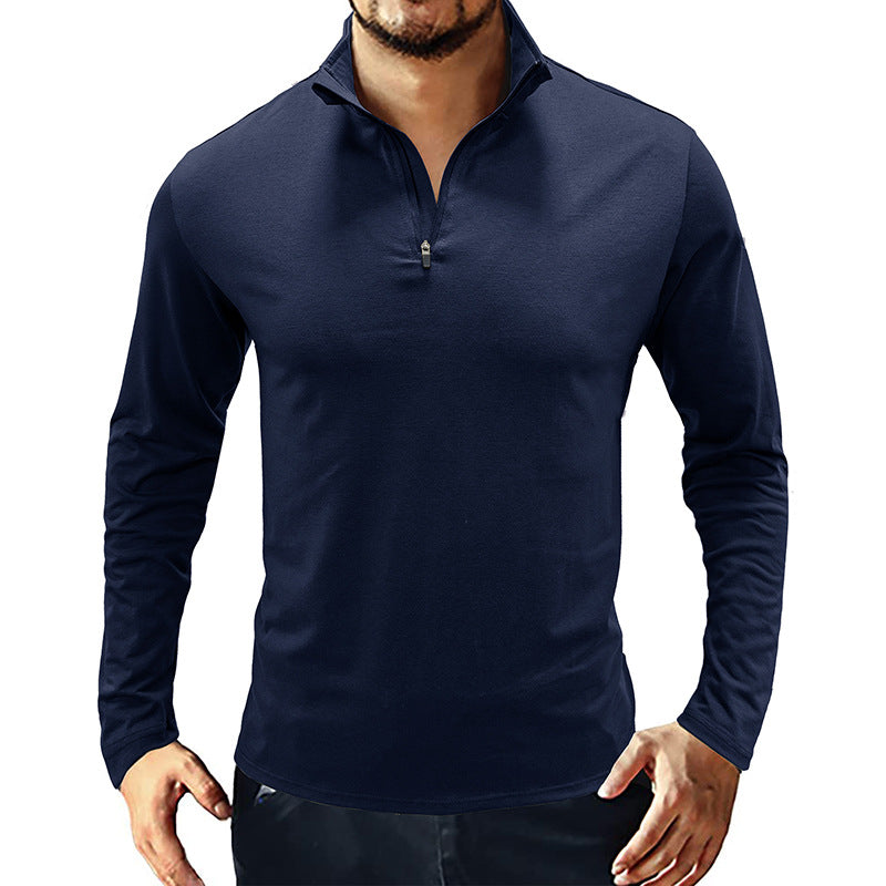 Fliwos® Stand-up collar pullover zipper Tee