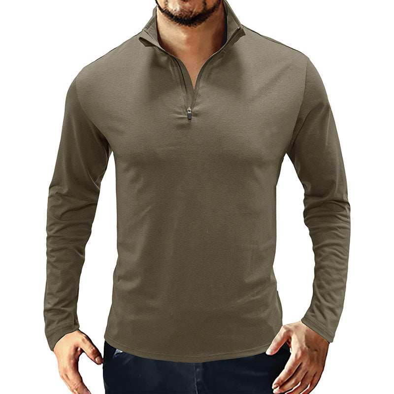 Fliwos® Stand-up collar pullover zipper Tee