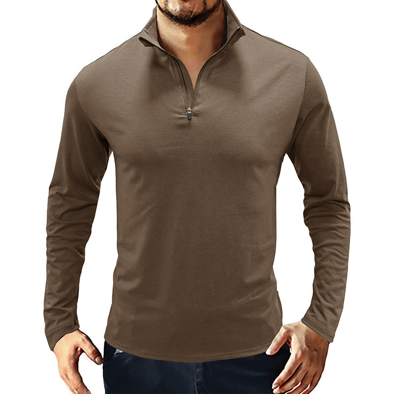 Fliwos® Stand-up collar pullover zipper Tee